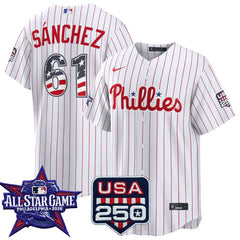 Cristopher Sánchez Philadelphia Phillies 2026 All-Star Stars & Stripes White Stadium Stitched Jersey