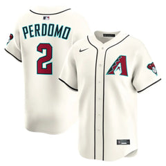 Diamondbacks Geraldo Perdomo Cream Home Limited Jersey Stitched