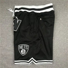 Brooklyn Nets Black Throwback Shorts