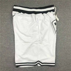 Brooklyn Nets White Throwback Shorts