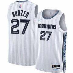 Cameron Boozer #27 Memphis Grizzlies White 2025-26 City Edition Stitched Jersey