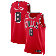 Chicago Bulls 2026 Caleb Wilson Red Stitched Jersey