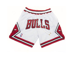 Chicago Bulls White Basketball Shorts