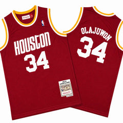 Hakeem Olajuwon 34 Red Rockets 1993-94 Stitched Jersey