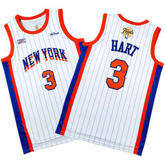 Josh Hart Knicks 2026 Finals Patch White City Edition Sewn Down Jersey