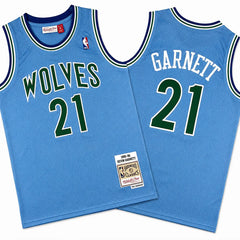 Kevin Garnett 21 Minnesota Timberwolves Blue 1995-96 Classic Stitched Jersey