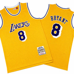 Kobe Bryant 8 Los Angeles Lakers 96-97 Yellow Jersey Stitched