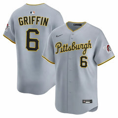 Konnor Griffin Pirates Gray Road Limited Jersey Stiched