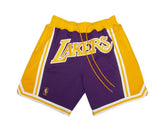 Los Angeles Lakers Purple Throwback Shorts