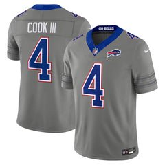 Bills 2026 James Cook III Gray Nickel City Stitched Limited Jersey