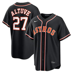 Houston Astros Jose Altuve 2026 Fashion Black Out Jersey - Stitched Edition