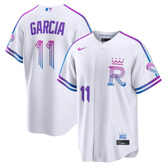 Kansas City Royals Maikel Garcia White 2026 City Connect Jersey Stitched