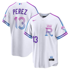 Kansas City Royals Salvador Perez White 2026 City Connect Jersey Stitched