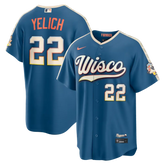 Milwaukee Brewers Christian Yelich Mineral Blue 2026 City Connect Jersey Stitched