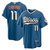 Milwaukee Brewers Jackson Chourio Mineral Blue 2026 City Connect Jersey Stitched