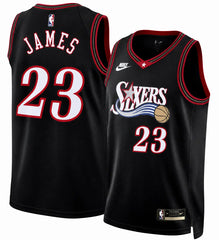 Philadelphia 76ers #23 LeBron James Black 2026 Classic Edition Stitched Jersey