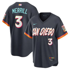 San Diego Padres Jackson Merrill Obsidian 2026 City Connect Jersey Stitched