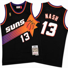 Steve Nash 13 Suns Black Throwback 90s Stitched Jersey