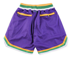 Utah Jazz Throwback Shorts 90s - Retro Basketball Shorts Vintage Classic from 1990s