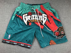 Vancouver Grizzlies Shorts Hardwood Classics 1998 Hyper Hoops - Turquoise