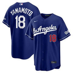 LA Dodgers 2026 Yoshinobu Yamamoto Royal Alternate Stadium Jersey - Stitched Edition
