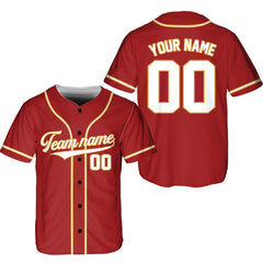 Personalized Team Name And Number Baseball Jersey, Custom Baseball Jersey Shirt
