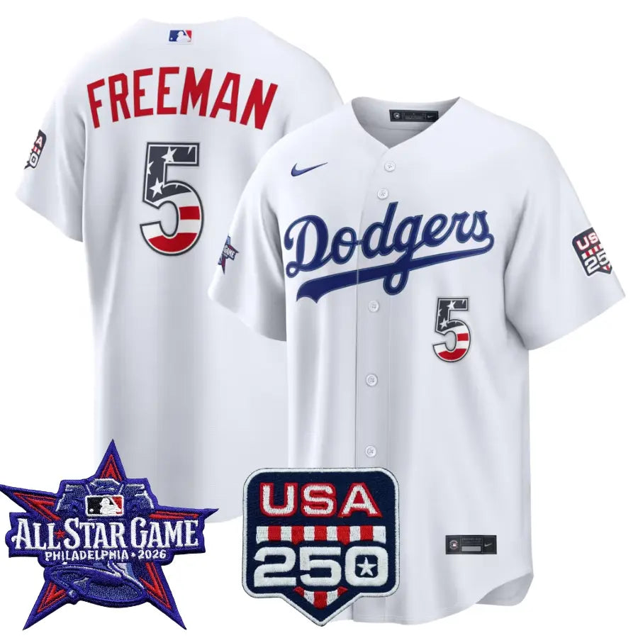 Freddie Freeman Los Angeles Dodgers 2026 All-Star Stars & Stripes White Stadium Stitched Jersey