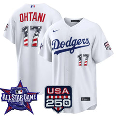 Shohei Ohtani Los Angeles Dodgers 2026 All-Star Stars & Stripes White Stadium Stitched Jersey