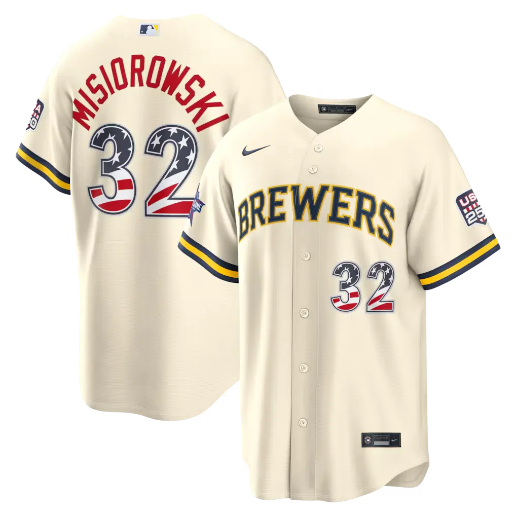 Jacob Misiorowski Milwaukee Brewers 2026 All-Star Edition Stars & Stripes Cream Jersey