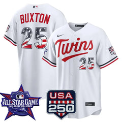 Byron Buxton Minnesota Twins 2026 All-Star Stars & Stripes White Stadium Stitched Jersey