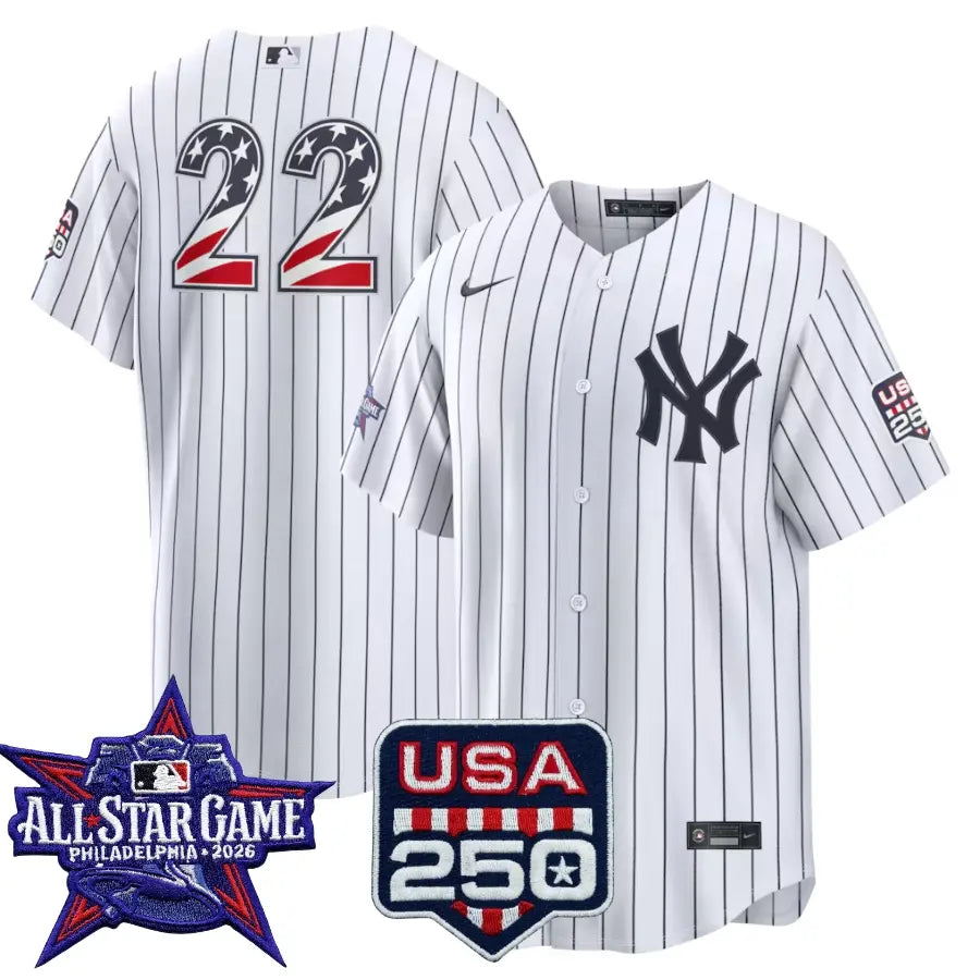 Ben Rice New York Yankees 2026 All-Star Stars & Stripes White Stadium Stitched Jersey
