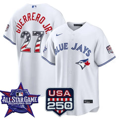 Vladimir Guerrero Jr. Toronto Blue Jays 2026 All-Star Stars & Stripes White Stadium Stitched Jersey