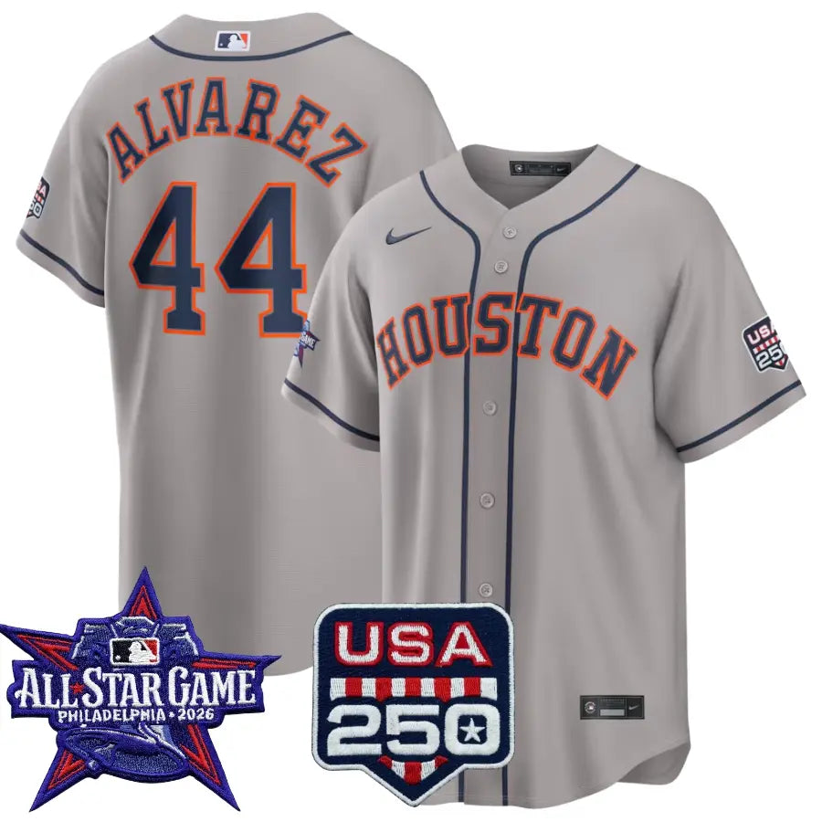 Yordan Alvarez Houston Astros 2026 All-Star Game Gray Stitched Jersey