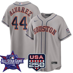 Yordan Alvarez Houston Astros 2026 All-Star Game Gray Stitched Jersey