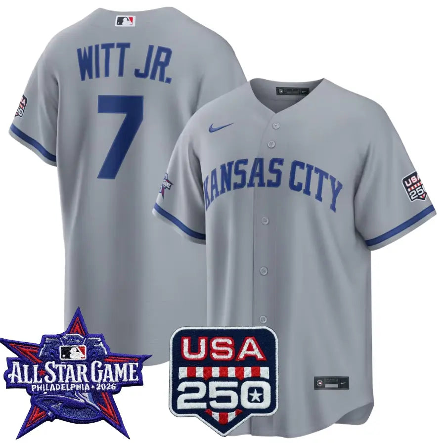 Bobby Witt Jr. Kansas City Royals 2026 All-Star Game Gray Stitched Jersey