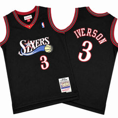76ers #3 Allen Iverson 2000-01 Black Stitched Jersey