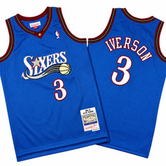 Allen Iverson Philadelphia 76ers Blue 1999-00 Hardwood Classics Stitched Jersey