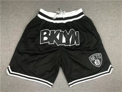 Brooklyn Nets Black Throwback Shorts