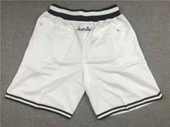 Brooklyn Nets White Throwback Shorts
