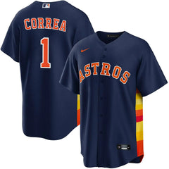 Carlos Correa Houston Astros Alternate Navy Jersey Stitched