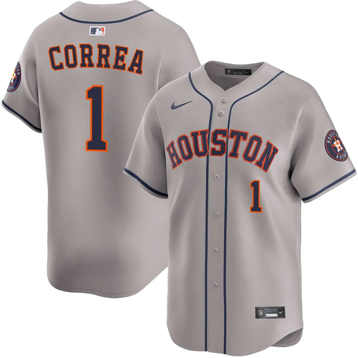 Carlos Correa Houston Astros Gray Road Limited Jersey Stitched