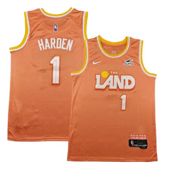 James Harden Cavaliers Orange 2025-26 City Edition Sewn down Jersey