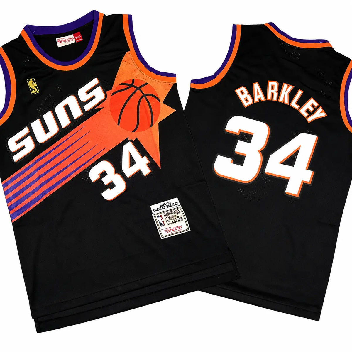 Charles Barkley 34 Phoenix Suns Black Throwback Stitched Jersey