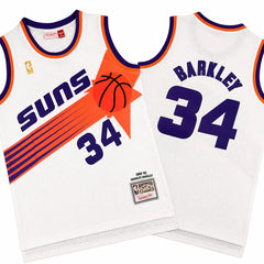 Charles Barkley 34 Phoenix Suns White Throwback Stitched Jersey