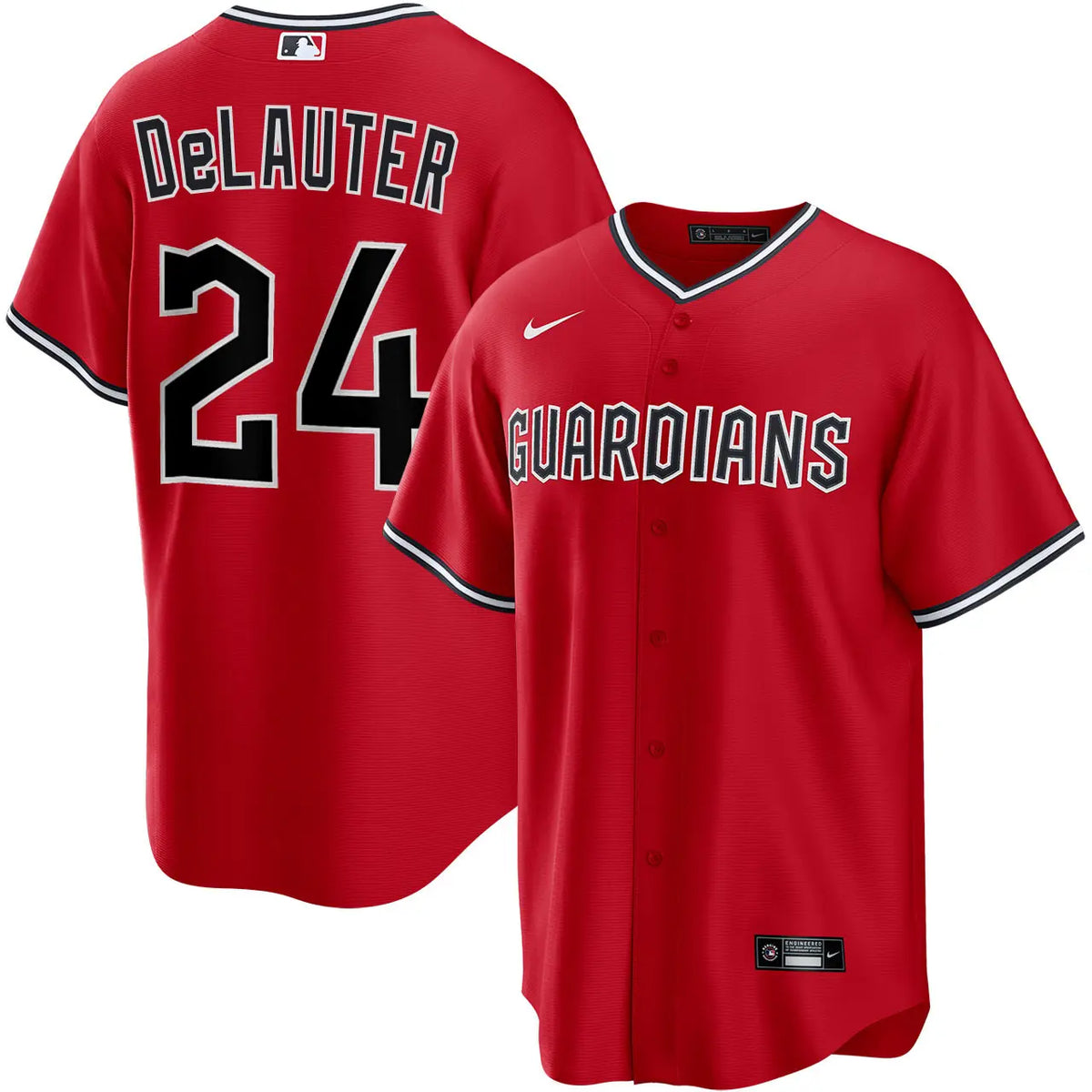 Chase DeLauterGuardians Alternate Red Jersey Stitched