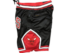Chicago Bulls Black and Red Basketball Shorts