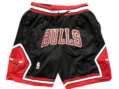 Chicago Bulls Black and Red Basketball Shorts