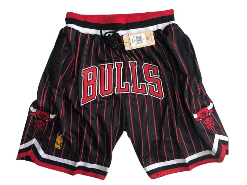 Chicago Bulls Black Stripe “BULL” Shorts