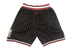 Chicago Bulls Black and Red Stripe “CHICAGO” Shorts