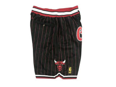 Chicago Bulls Black and Red Stripe “CHICAGO” Shorts
